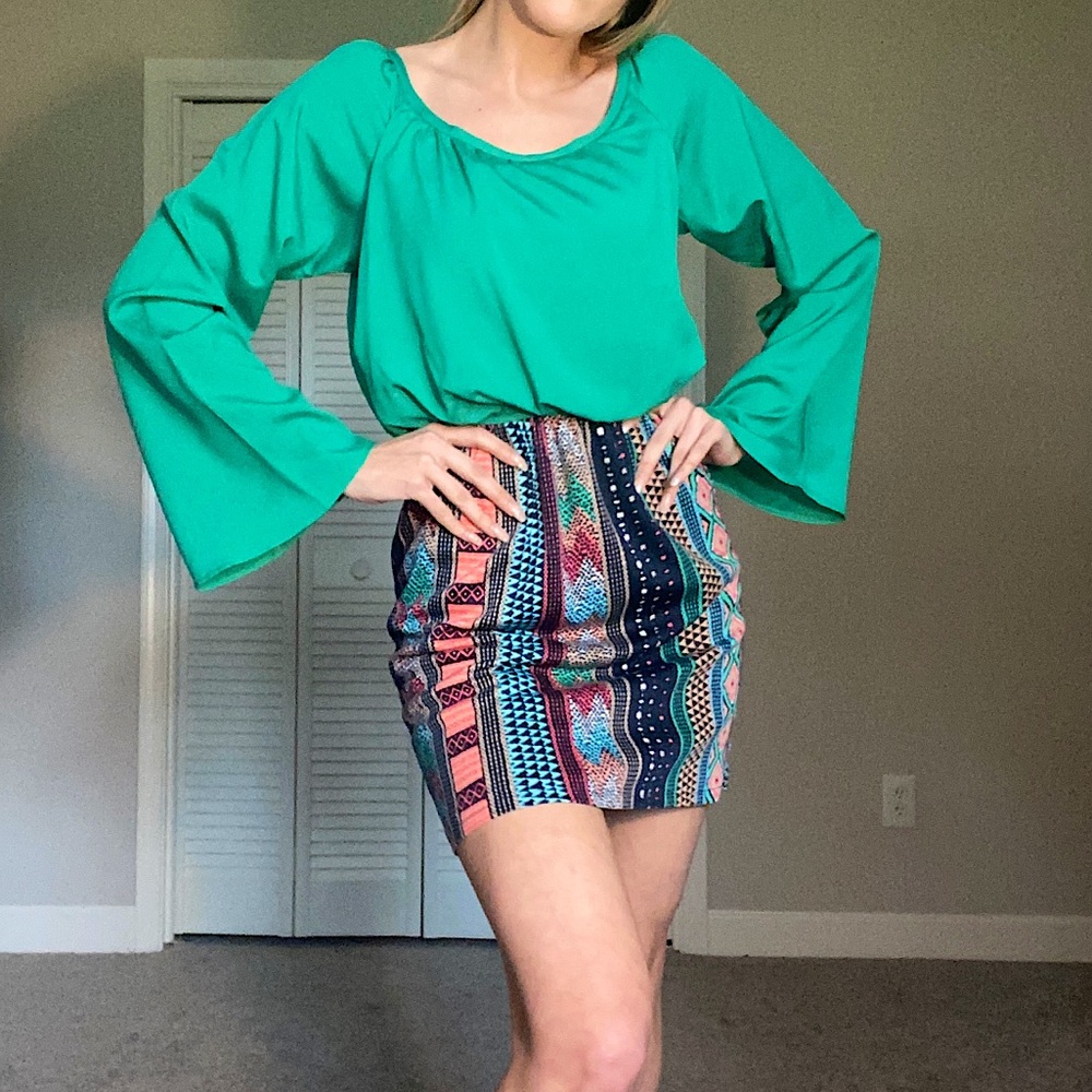 Judith March Flare Sleeve Dress